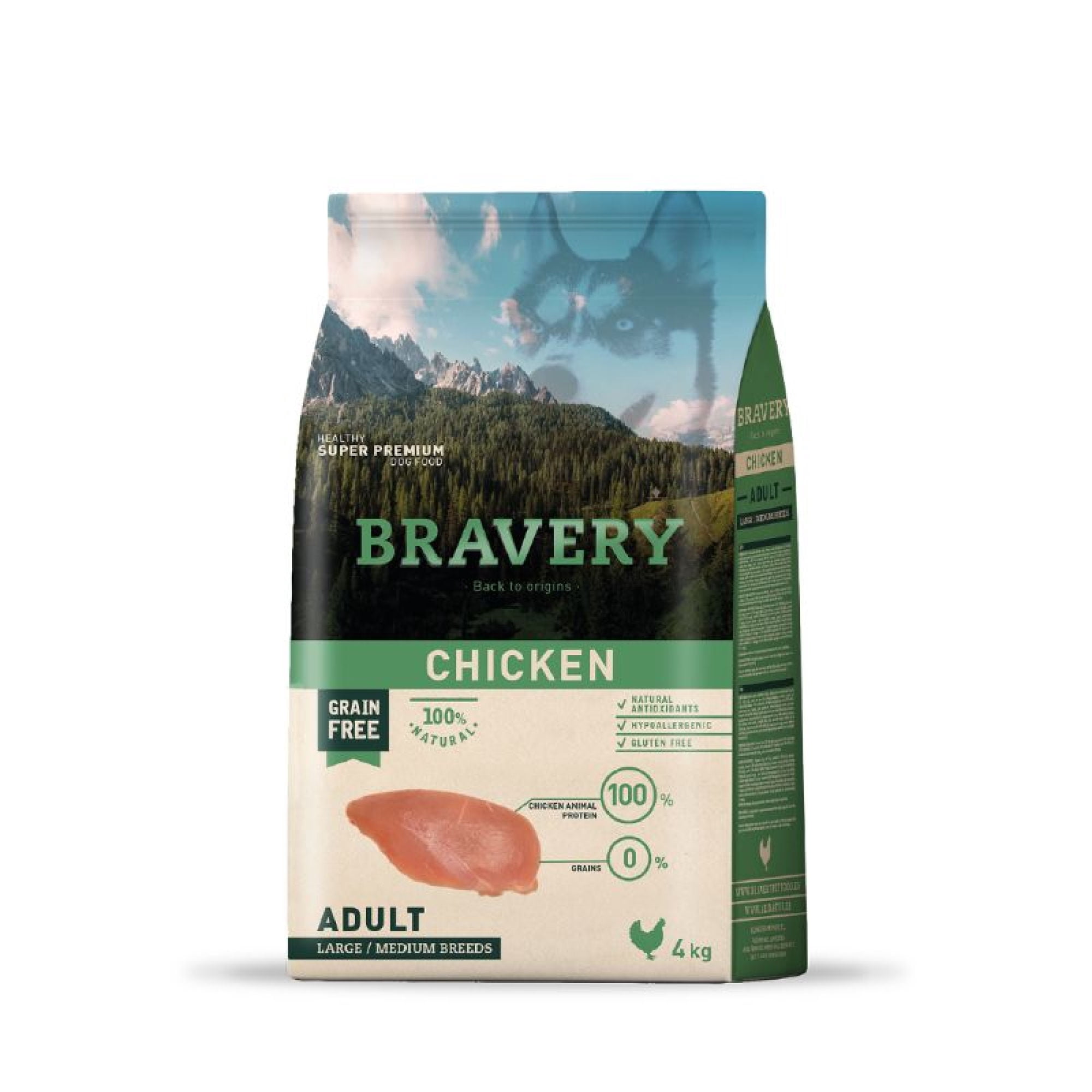 Alimento Super Premium Para Perros Adultos Razas Medianas y Grandes Sabor Pollo 4 kg