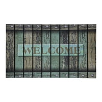 Fliperex - Alfombra Limpiapies Felpudo Alfombra De Entrada Verde Tablas