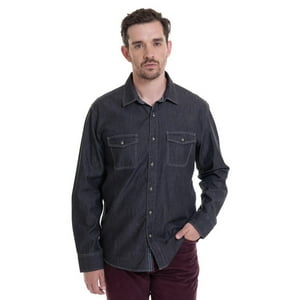 Truval - Camisa Denim Básica Gris Oscuro Gris Oscuro Xl