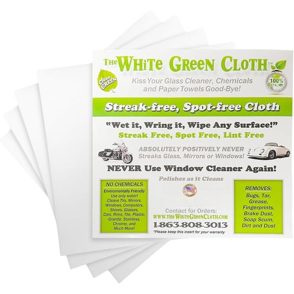 Paño de limpieza reutilizable The White Green Cloth