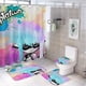 thumbnail image 1 of Splatoon-theme 4-Piece Shower Curtain Set with Rugs, Waterproof Bathroom Decor Set Includes Bath Mat, U-Shaped Rug, Toilet Lid Cover and Curtain with Hooks, 1 of 6