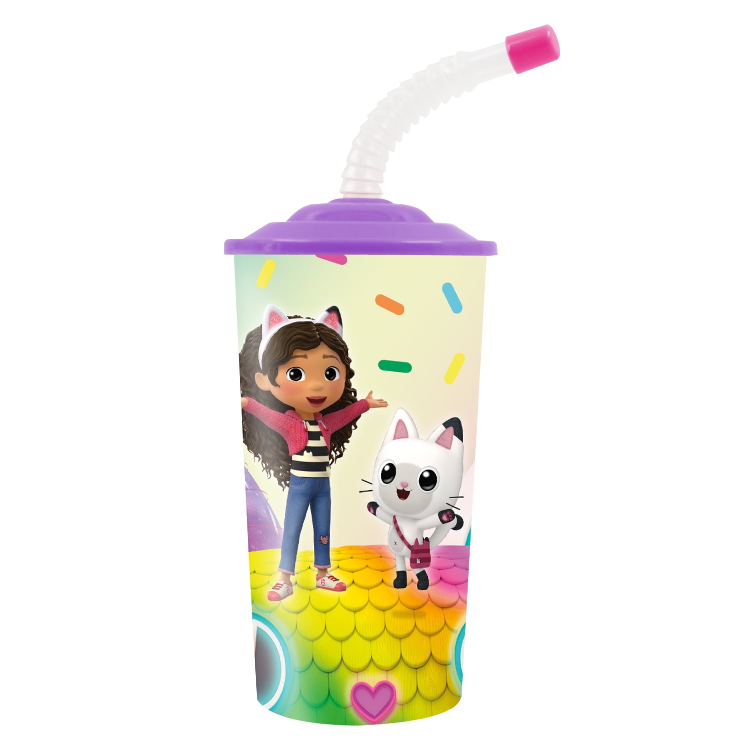 La Casa De Muñecas De Gabby - Vaso Con Bombilla 350 Ml La Casa De Gabby