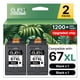 thumbnail image 1 of Cartucho de tinta Ejet 67XL negro de alto rendimiento para HP Deskjet 2700, 1 of 8