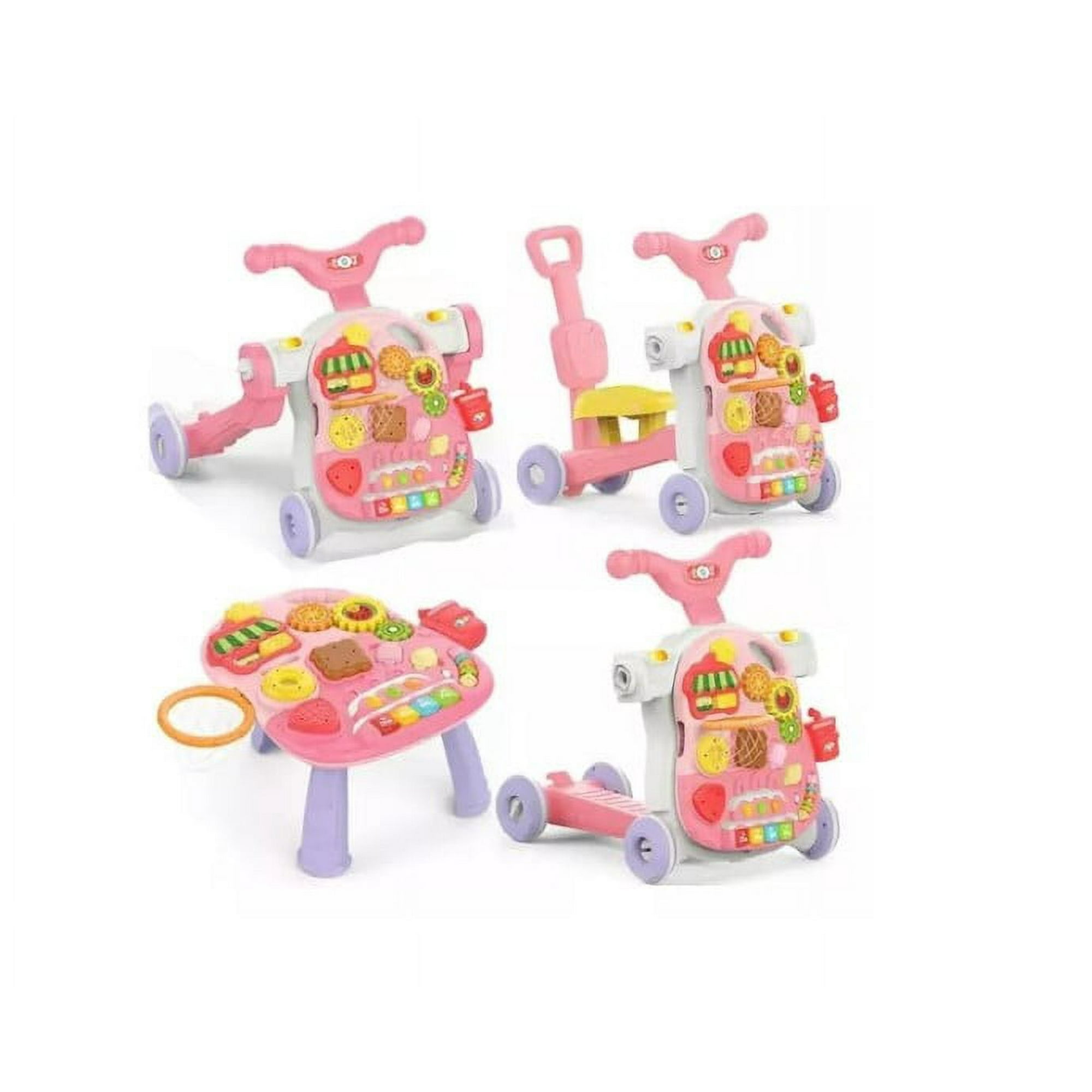 Huanger - Caminadora Corre Pasillos 4 En 1 Multifuncional Con Música Rosado