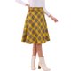 thumbnail image 4 of INSPIRE CHIC Faldas a Cuadros para Mujer Regreso a Clases con Cinturón de Cintura Alta Falda Línea A de Largo Medio Amarillo Oscuro M, 4 of 6