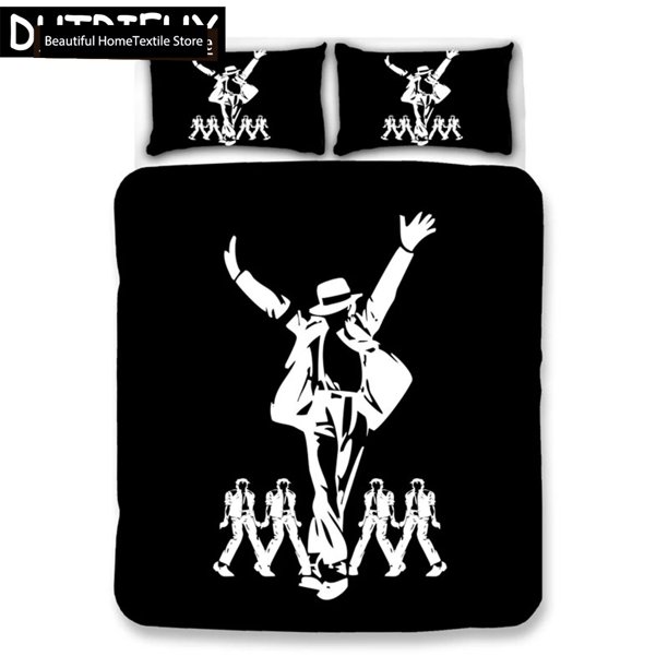 Michael Jackson 3D Bedding Set Duvet Covers Pillowcases Cartoon Michael Jackson Comforter Bedding Sets Bedclothes Duvet CoverBed Sheets