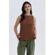 thumbnail image 1 of Polera Mujer Textura Abertura Café Oscuro, 1 of 4