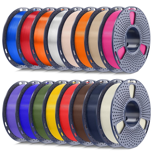 Paquete de filamento SUNLU PLA+2.0 de 1,75 mm y 250 g con 16 rollos