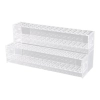 Ioensy - Soporte De Exhibición De Bolígrafo Transparente, Ranuras Múltiples, Simple Para Marcadores, Brocha De Maquillaje, Baño, 2 Capas, 96 Agujeros