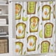 thumbnail image 5 of Pan tostado-theme 4-Piece Shower Curtain Set with Rugs, Waterproof Bathroom Decor Set Includes Bath Mat, U-Shaped Rug, Toilet Lid Cover and Curtain with Hooks, 5 of 6
