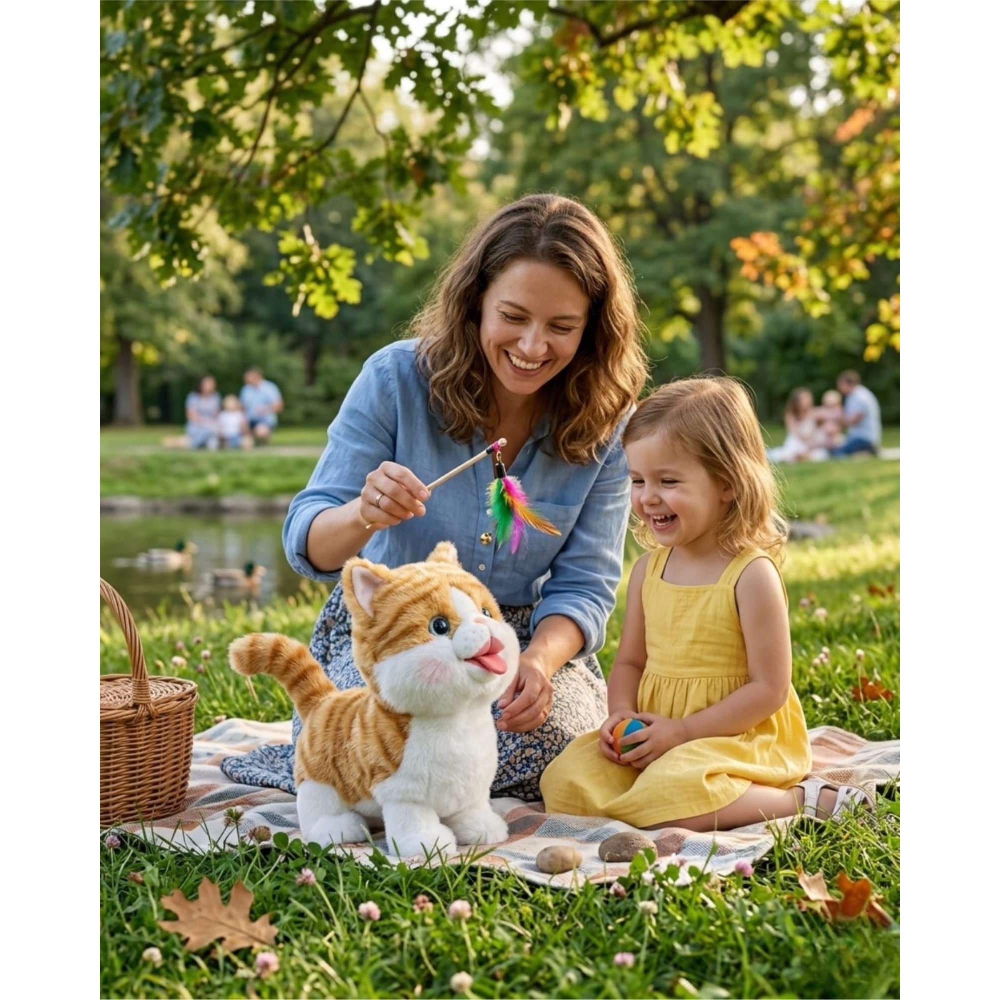 Todo Para El Hogar - Gatito Interactivo Tierno Camina Y Hace Miau Real El Compañero Perfecto Color Beige