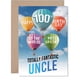 thumbnail image 1 of Tarjeta de felicitación con globo aerostático para cumpleaños número 100 de Giftzie Uncle, 1 of 7