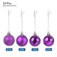 thumbnail image 3 of Uxcell 24Pcs Bolas de Navidad Moradas de 1.57 Pulgadas Adornos Irrompibles para Decoración de Árboles de Navidad, 3 of 7