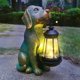 thumbnail image 1 of Estatua de jardín de perro JOYBEE farol solar de resina para exterior, 1 of 7