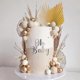 thumbnail image 4 of Decoración de tarta Tazimi Boho con hojas doradas de ginkgo para boda, 4 of 7