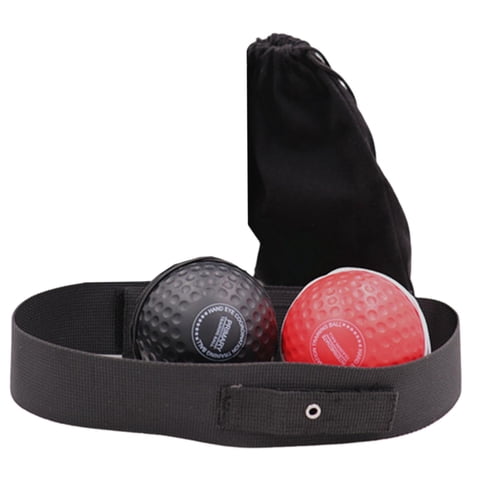 Ioensy - Boxeo Reflex Ball Diadema Fitness Boxing Gear Entrenamiento Reflex Punching Ball Diadema Negro Rojo