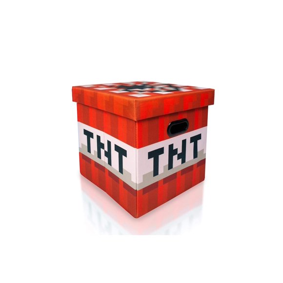 Organizador de cubos de almacenamiento Minecraft TNT Block de 15 cm con tapa