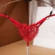 thumbnail image 1 of Hot Floral Embroidery Thongs, See Through Ultra Thin Pearl Massage Panties, Women's Lingerie & Underwear, 1 of 3