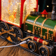 thumbnail image 3 of Tren Navideño Con Luces Nieve Giratoria Y Escena De Santa Claus, 3 of 5