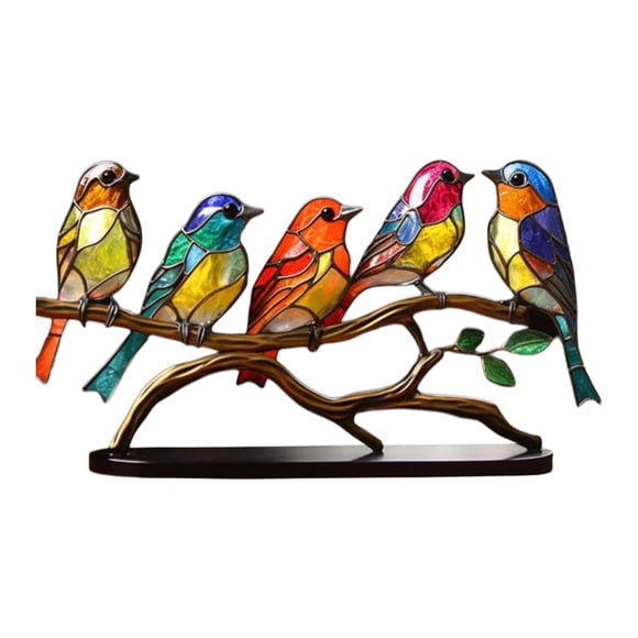 Adorno De Escritorio De Pájaros Escultura De Pájaros De Metal Para Mesa De Comedor De Oficina 15 Cm X 28 Cm X 8 Cm
