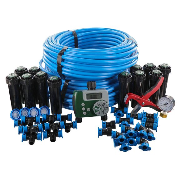 Sistema de riego automático Orbit de 2 zonas, kit DIY para césped