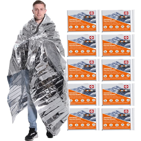 Mantas De Emergencia Mylar Thermal (paquete De 10) 210 X 160 Cm