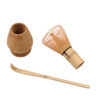 Magideal - Matcha Ceremony Accesorio Juego De De Té Juegos De Té Matcha Cucharadita 3 En 1 Utensilios De Arte De Té De Bambú Accesorio Para Hacer Té