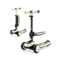 Kinderkraft - Triciclo Monopatin 2 En 1 Halley, Stone White