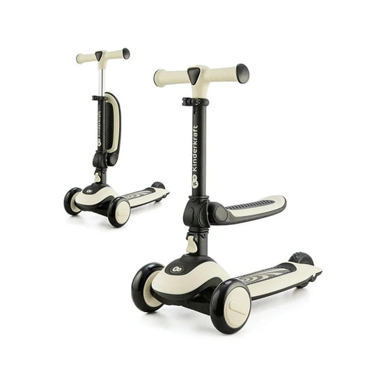 Kinderkraft - Triciclo Monopatin 2 En 1 Halley, Stone White