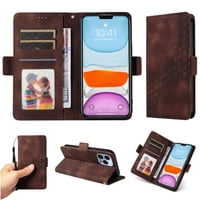 Carcasa Foxdock Iphone 13 Pro Max De Cuero Pu, Diseño Acolchado Clásico, Protección Contra Caídas Y Rayones