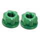 thumbnail image 2 of 2x Tuercas De Eje De Cubo De Rueda De Bicicleta Para Bicicleta De Pi?ón Fijo M9 Tuerca De Eje Delantero Antideslizante Verde, 2 of 5
