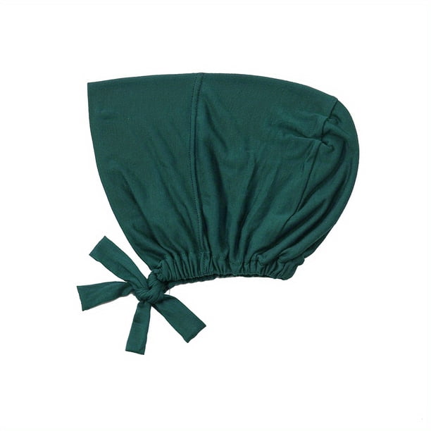 Stay Stylish & Comfortable with Adjustable Inner Under Hijab Cap - Solid Color Bonnet Caps with Ties Back