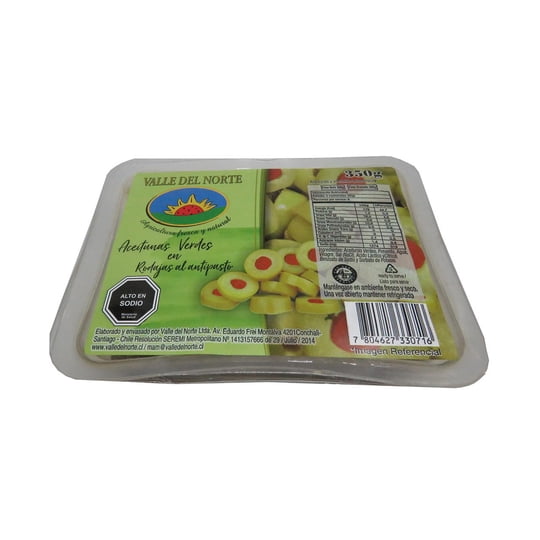 Aceitunas Verdes En Rodajas 1 Un 350 g Valle del Norte