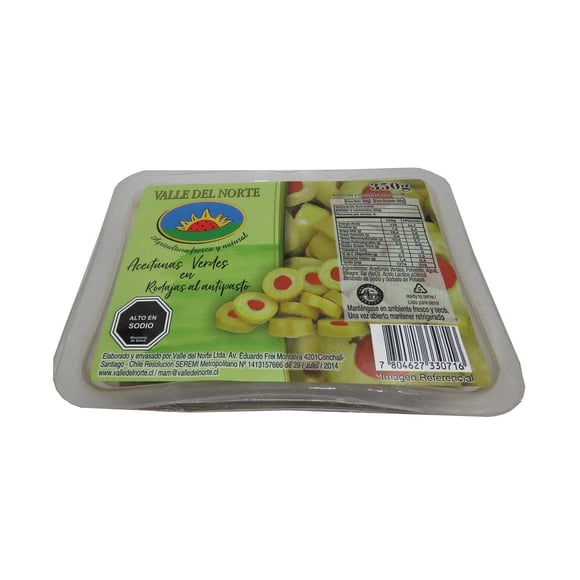 Aceitunas Verdes en Rodajas 1 Un, 350 g