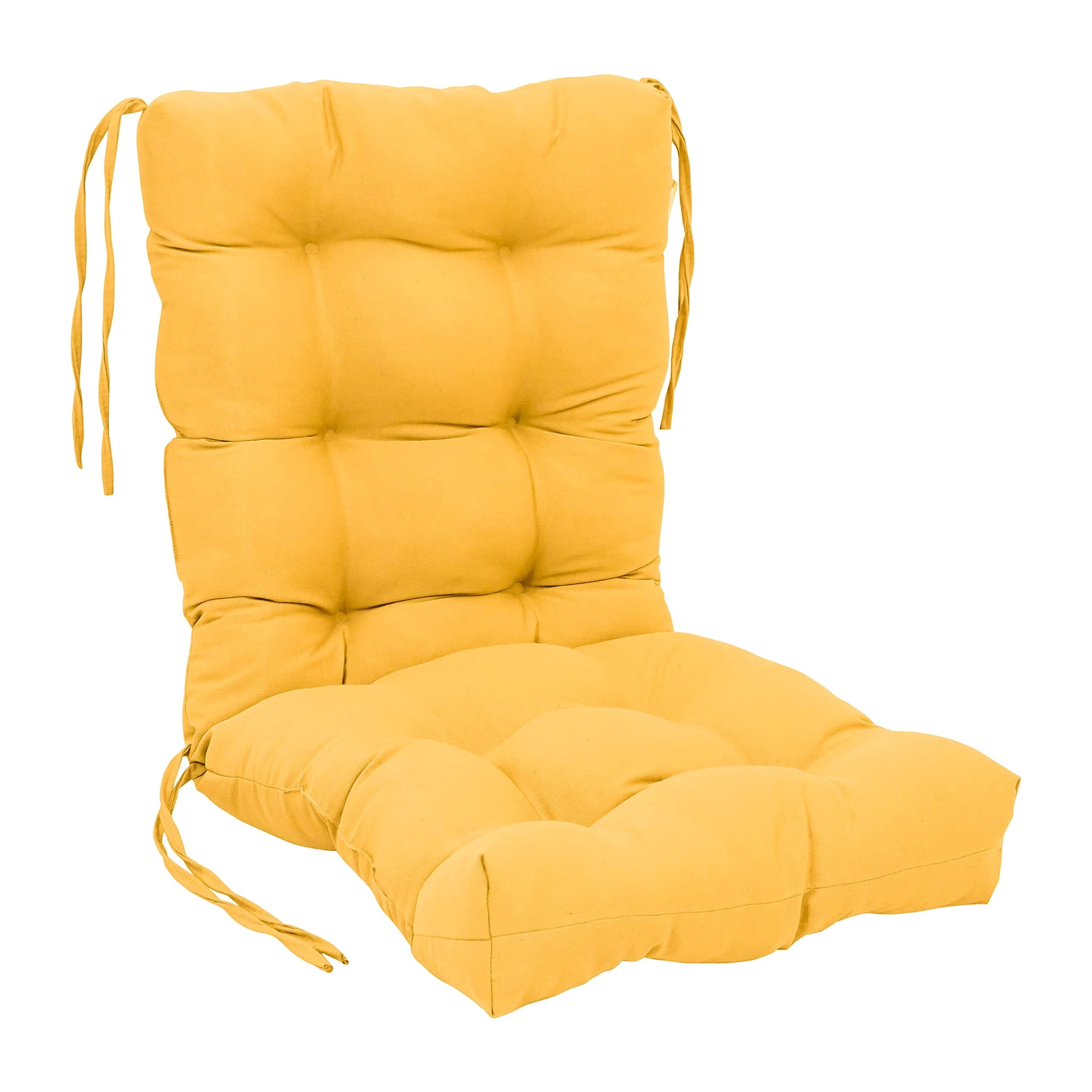 Cojín Para Silla Blazing Needles, Asiento Y Respaldo De Sarga Con Mechones, 18 X 38 Cm