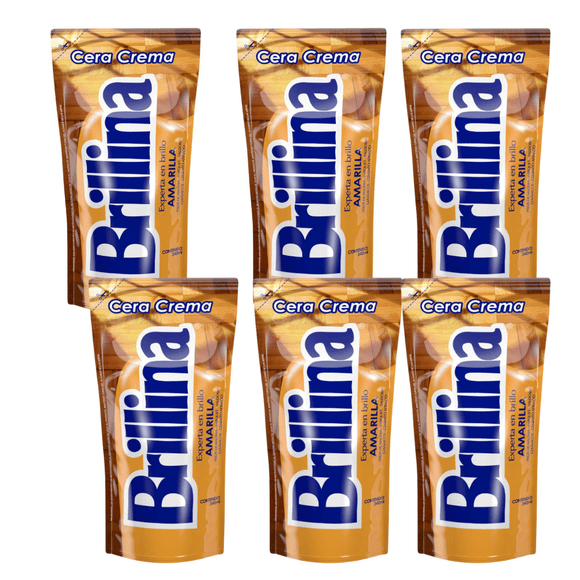 Cera Crema Brillina Amarilla 340 cc Pack 6 Unidad
