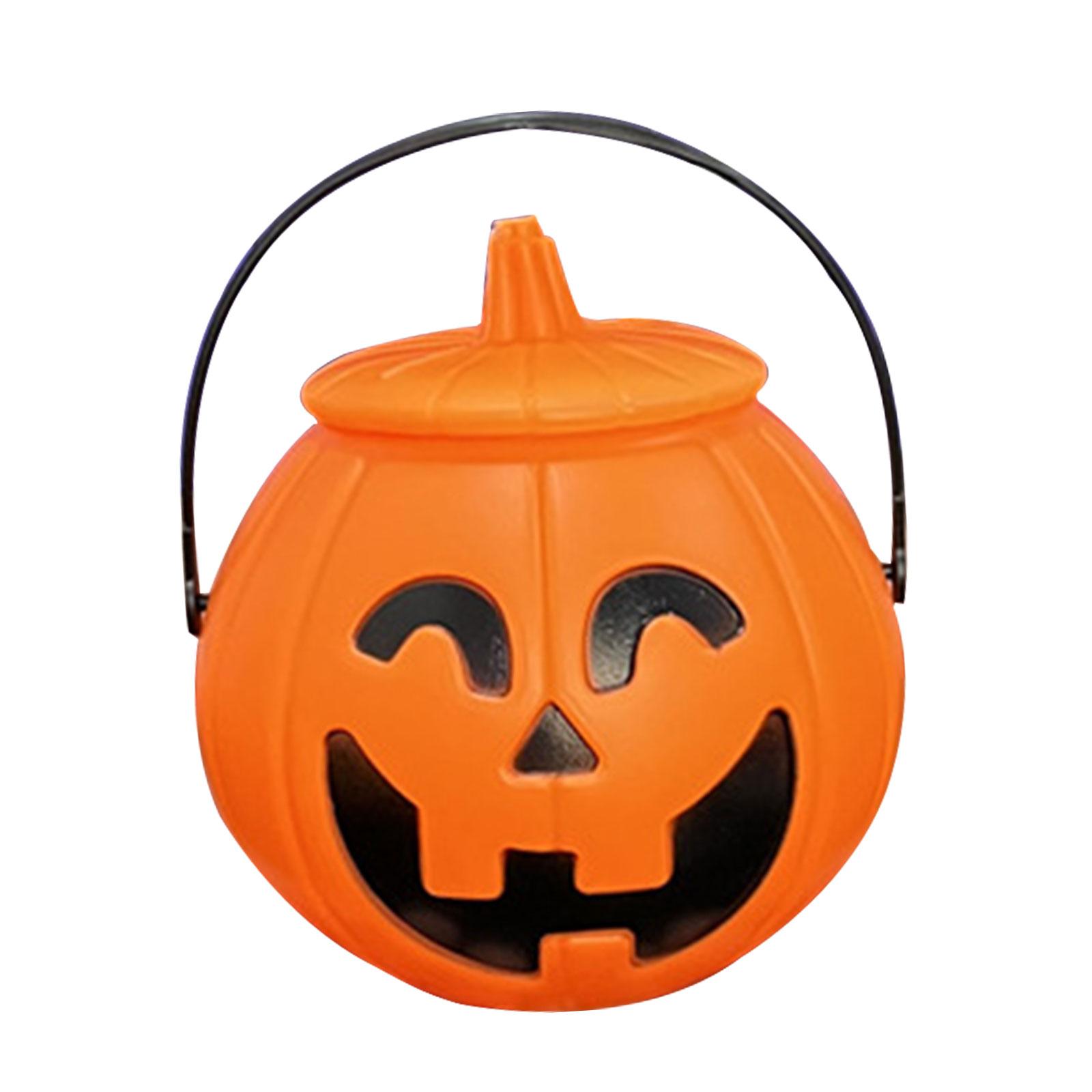 Magideal - Calabaza Cubo Trick Or Treating Basket Accesorios De Decoración Del Hogar, Candy Holder Con Asa Para Favor Bag Party Supplies Holiday Favors Halloween