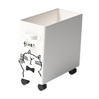 Magideal - Carro Utilitario Para Debajo Del Escritorio, Cesta De Almacenamiento Con Ruedas Giratorias, Estante Móvil Para Organización, Carrito Rodante Móvil Par Blanco