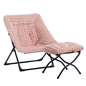 Sillón Hollyhome Xl Con Reposapiés Plegable, Color Rosa