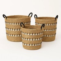 Estilodomus - Set De 3 Cestas De Organización Rústicas Con Cuerdas Macetas