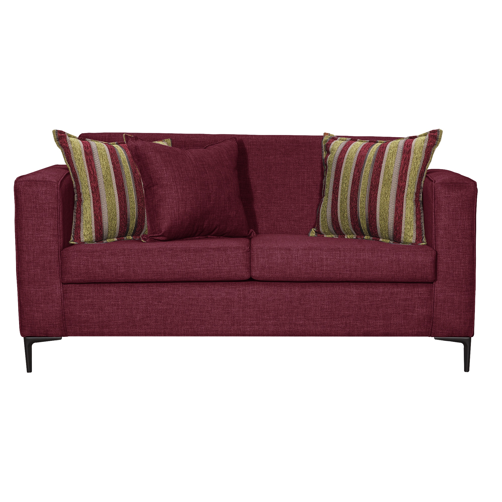 Colbox - Sofá Clio 2 Cuerpos-Met Tela Burdeo