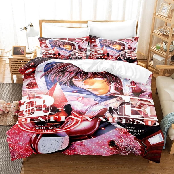 v2152 Bed Sheets New Platinum End Bedding Set Single Twin Full Queen King Size Bed Set Adult Kid Bedroom Duvet cover Sets Anime Bed Sheet Set 3-Piece Bedding Set (1 Duvet Cover + 2 Pillow Shams) Bed S