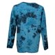thumbnail image 2 of Top LOGO Lounge de Lori Goldstein, azul cepillado anudado, talla M, 2 of 5