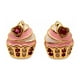thumbnail image 1 of Aro de Cupcake con Esmalte y Circones de Plata 925 enchapados en Oro 18k, 1 of 2