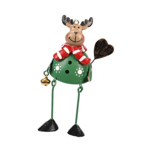 Magideal - Adorno De Metal Para De Navidad, Colgante De Navidad, Regalo De Cumpleaños, Decoración Navideña Bonita Y Decorativa Para Sala De Estar Interior Alce Verde