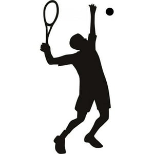 Rienda Libre Graphics - Decomural Tennis Player High Serve Tennis Ws-16212