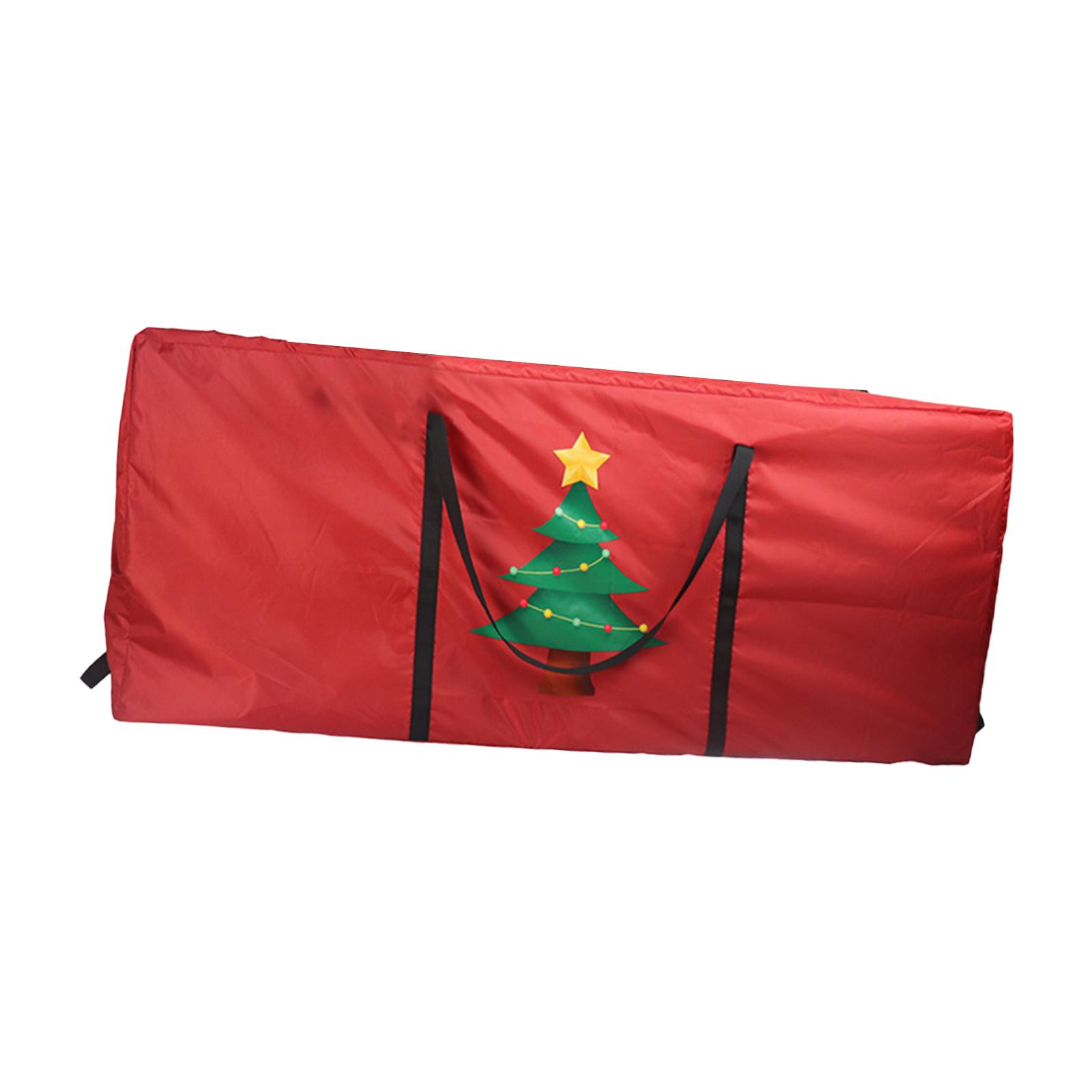 Magideal - Bolsa Organizadora De Almacenamiento Para De Navidad, Cremalleras Dobles Multiusos, Práctico Transporte De Adornos Navideños Para Accesorios De Árbol Rojo