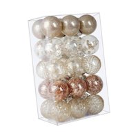 Magideal - 30 Uds Decoraciones Colgantes De Árbol De Navidad Adornos De Bolas De Navidad Fiesta De Aniversario Jardín Bolas Inastillables Adornos De Navidad