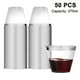 thumbnail image 1 of Paquete de 50 vasos de cóctel de plástico de 9 oz, vasos de plástico transparente con borde resistente, vasos desechables para bodas, fiestas de cumpleaños y aniversarios., 1 of 8