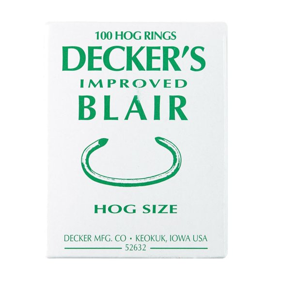 Anillos para cerdos Decker 6 #3, paquete de 100 unidades, duraderos